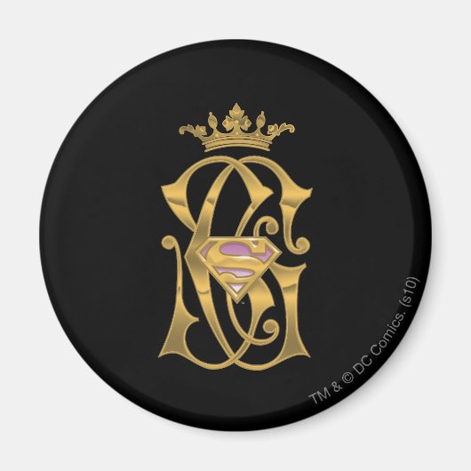 スーパーガール金ゴールドクラウン マグネット (正面)