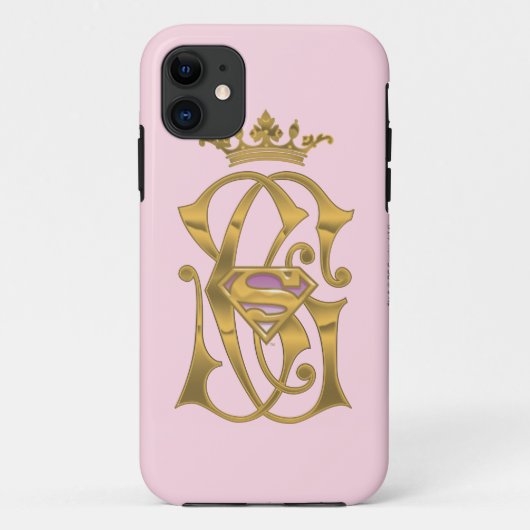 スーパーガール金ゴールドクラウン Case-Mate iPhoneケース (裏面)