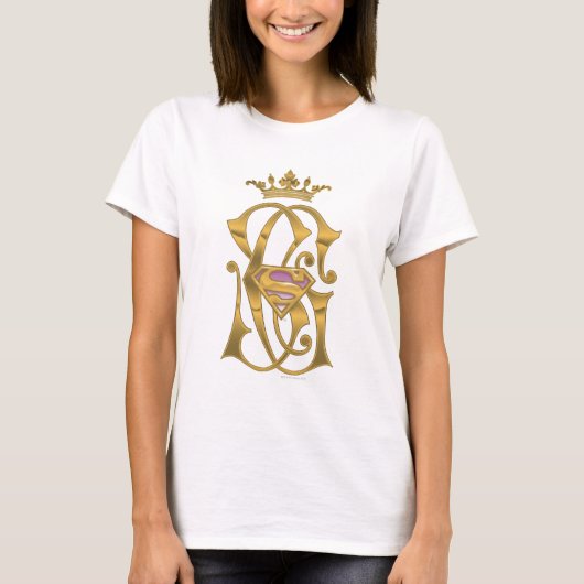 スーパーガール金ゴールドクラウン Tシャツ (正面)