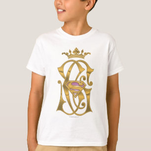 スーパーガール金ゴールドクラウン Tシャツ
