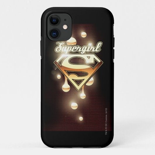 スーパーガール金ゴールドドリップ Case-Mate iPhoneケース (裏面)