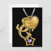 スーパーガール金ゴールドロケット ポストカード (正面/裏面)