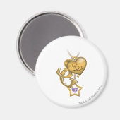 スーパーガール金ゴールドロケット マグネット (正面/裏面)