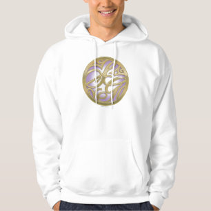 スーパーガール金ゴールド&パープルサークルロゴ パーカ