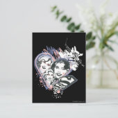 スーパーガール顔コラージュ ポストカード (スタンド正面)