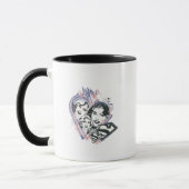 スーパーガール顔コラージュ マグカップ (左)
