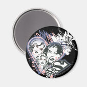 スーパーガール顔コラージュ マグネット (正面/裏面)