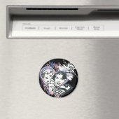 スーパーガール顔コラージュ マグネット (インサイチュ (食洗機))