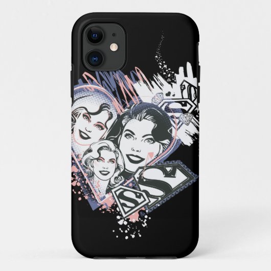 スーパーガール顔コラージュ Case-Mate iPhoneケース (裏面)