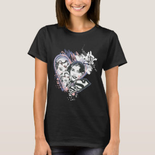 スーパーガール顔コラージュ Tシャツ