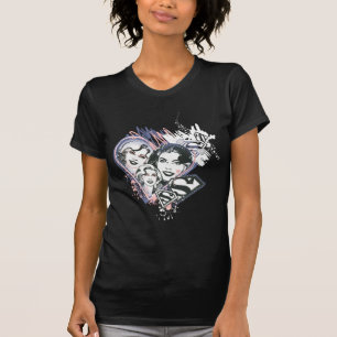スーパーガール顔コラージュ Tシャツ