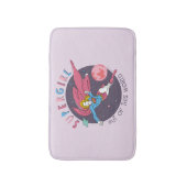 スーパーガール飛んでいるアップターイラストレーション バスマット (正面縦)