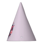 スーパーガール飛んでいるアップターイラストレーション パーティーハット (右)