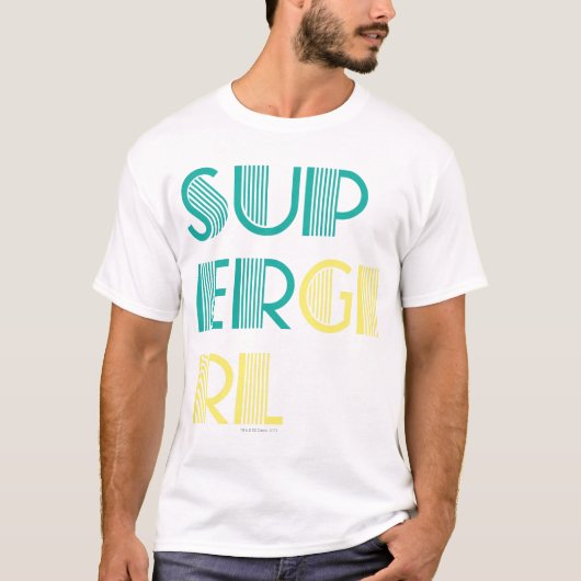 スーパーガール・グリーン・アンド・イエロー Tシャツ (正面)