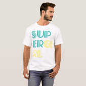 スーパーガール・グリーン・アンド・イエロー Tシャツ (正面フル)