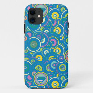 スーパーガール・サークル・ブルー・パターン iPhone 11 ケース