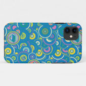 スーパーガール・サークル・ブルー・パターン Case-Mate iPhoneケース (裏面(横))
