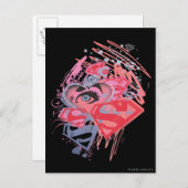 スーパーガール・ダイヤモンドと唇 ポストカード (正面/裏面)