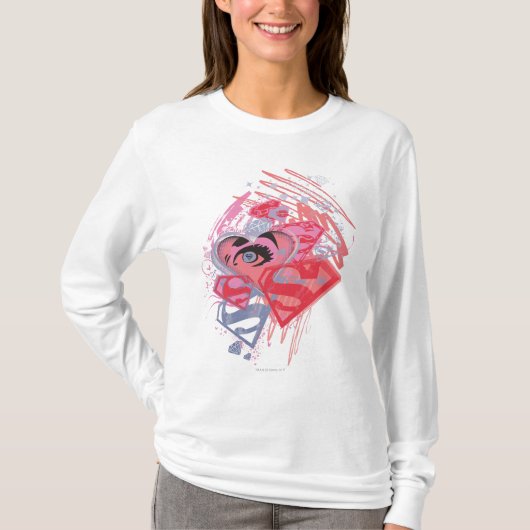 スーパーガール・ダイヤモンドと唇 Tシャツ (正面)