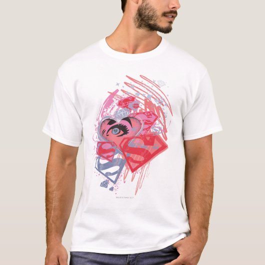 スーパーガール・ダイヤモンドと唇 Tシャツ (正面)
