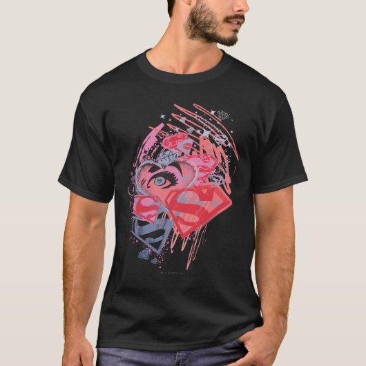 スーパーガール・ダイヤモンドと唇 Tシャツ (正面)