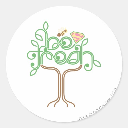 スーパーガール・ビー・フレッシュ ラウンドシール (正面)