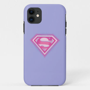 スーパーガール・ピンクのロゴ iPhone 11 ケース