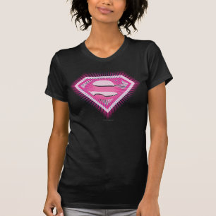 スーパーガール・ピンクのロゴ Tシャツ
