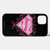 スーパーガール・ピンク・カラフルロゴ Case-Mate iPhoneケース (裏面 (横))