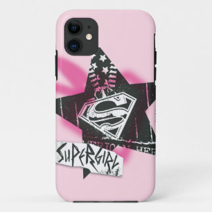 スーパーガール・ピンク・ス絵を描プレー・スター iPhone 11 ケース