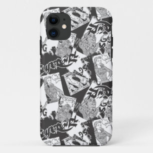 スーパーガール・ブラック・アンド・ホワイト・コラージュ2 iPhone 11 ケース