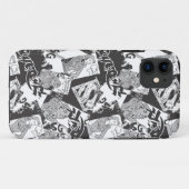 スーパーガール・ブラック・アンド・ホワイト・コラージュ2 Case-Mate iPhoneケース (裏面(横))