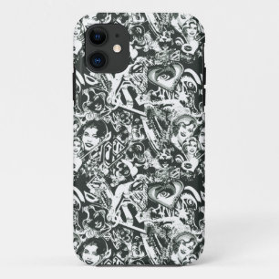 スーパーガール・ブラック・アンド・ホワイト・コラージュ iPhone 11 ケース
