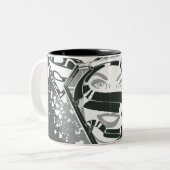 スーパーガール・ブラック・アンド・ホワイト ツートーンマグカップ (正面左)