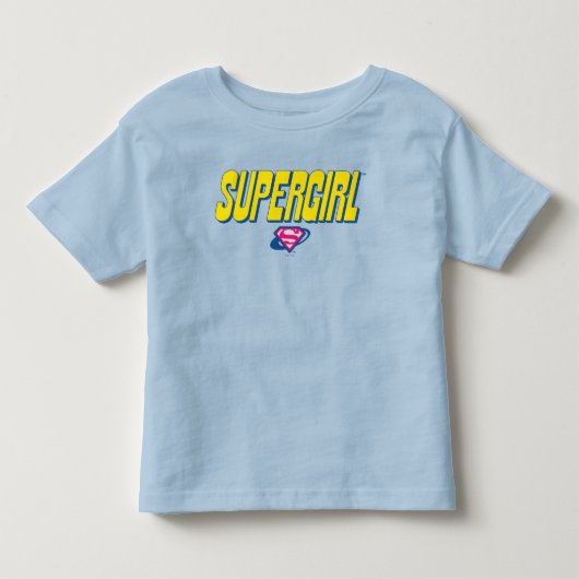 スーパーガール ポップ ロゴ トドラーTシャツ (正面)