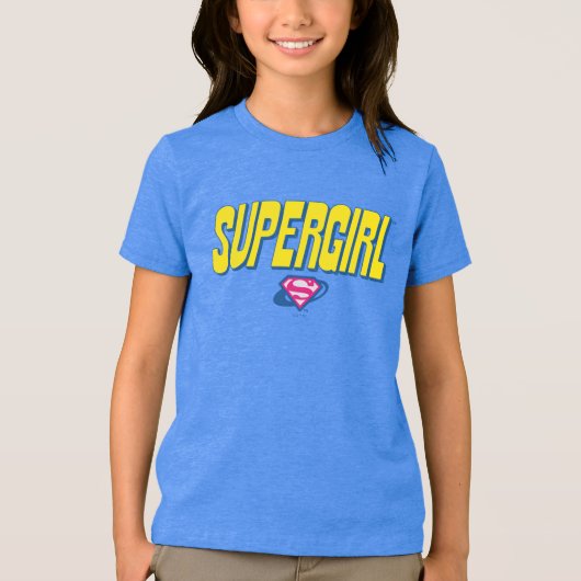 スーパーガール ポップ ロゴ トライブレンドTシャツ (正面)