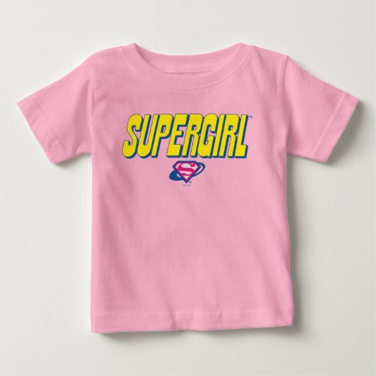 スーパーガール ポップ ロゴ ベビーTシャツ (正面)