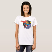 スーパーガール・リープス・イン・宇宙 Tシャツ (正面フル)