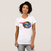 スーパーガール・リープス・イン・宇宙 Tシャツ (正面フル)
