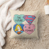 スーパーガール「未来は女性」 クッション (ブランケット)