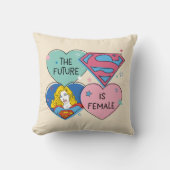 スーパーガール「未来は女性」 クッション (正面)