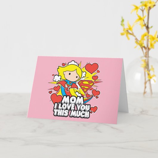 スーパーガール | 私はあなたをこのくらい愛してる カード (黄色い花)