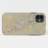 スーパーガール・金ゴールド・アンド・ブラウン Case-Mate iPhoneケース (裏面(横))