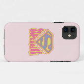 スーパーガールGroovyロゴ Case-Mate iPhoneケース (裏面(横))
