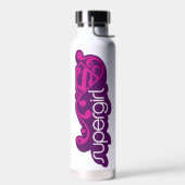 スーパーガールGroovy名とSシールド ウォーターボトル (左面)