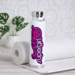 スーパーガールGroovy名とSシールド ウォーターボトル