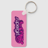 スーパーガールGroovy名とSシールド キーホルダー (裏面)