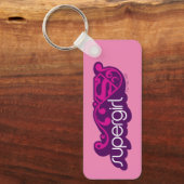 スーパーガールGroovy名とSシールド キーホルダー (正面)