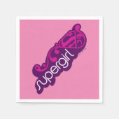 スーパーガールGroovy名とSシールド スタンダードカクテルナプキン (正面)