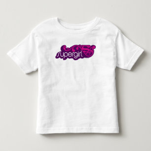 スーパーガールGroovy名とSシールド トドラーTシャツ